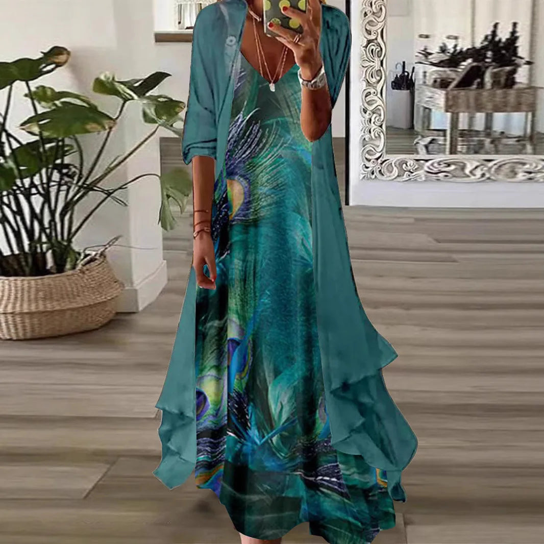 Summer Floral Print Two-Piece Set