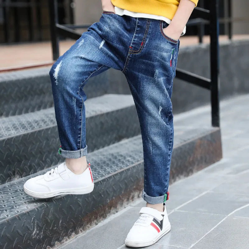 M&T Wear - Boys’ Slim Fit Elastic Waist Denim Jeans (3-14 Years)