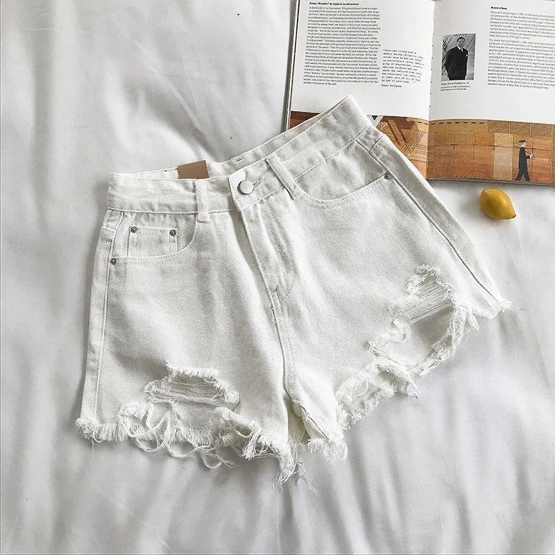 Tassel Ripped Denim Hot Pants