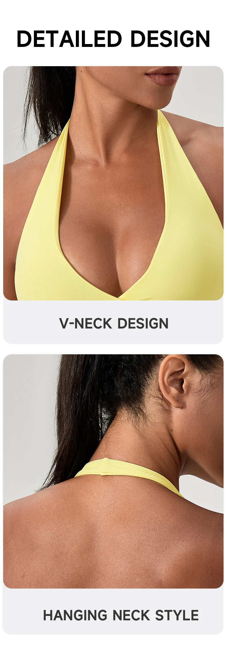 M&T Wear - Sports Yoga Bra for Women Halter Neck with Stylish Back Design Sexy Gym Bra for Running Fitness Sports Bras - M&T Wear