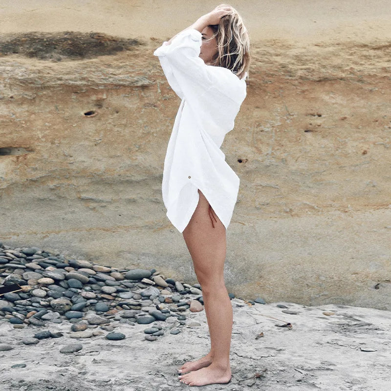 M&T Wear - Women's Premium Linen Loose Fit Vacation Shirt