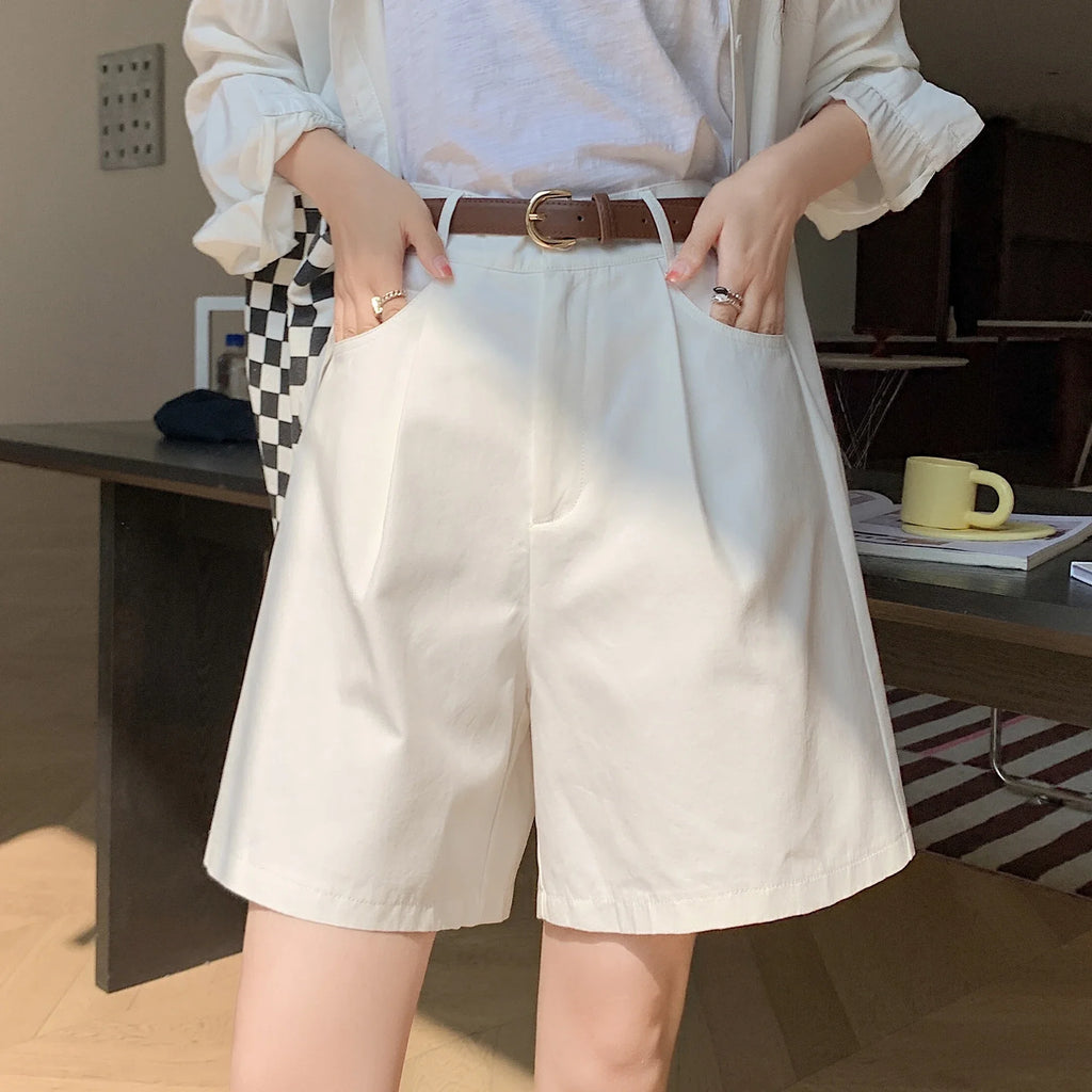 Cotton-Linen Utility Shorts