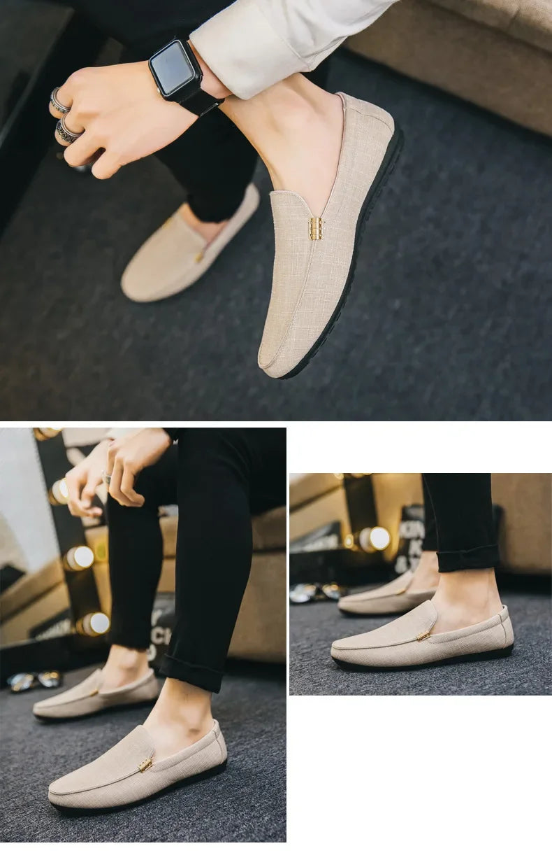 M&T Wear - Shoes Men Casual  Comfort Men Shoes Denim Male Shoes Adult Footwear 2024 New  Loafers Canvas  Sneakers Driving - M&T Wear