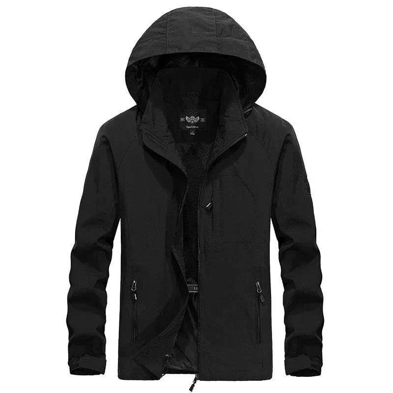 M&T Wear - Men's Outdoor Hiking Camping Jackets Waterproof Hooded Windbreaker Coat Autumn New Casual Jacket Tactics Military Jacket Men 6XL - M&T Wear