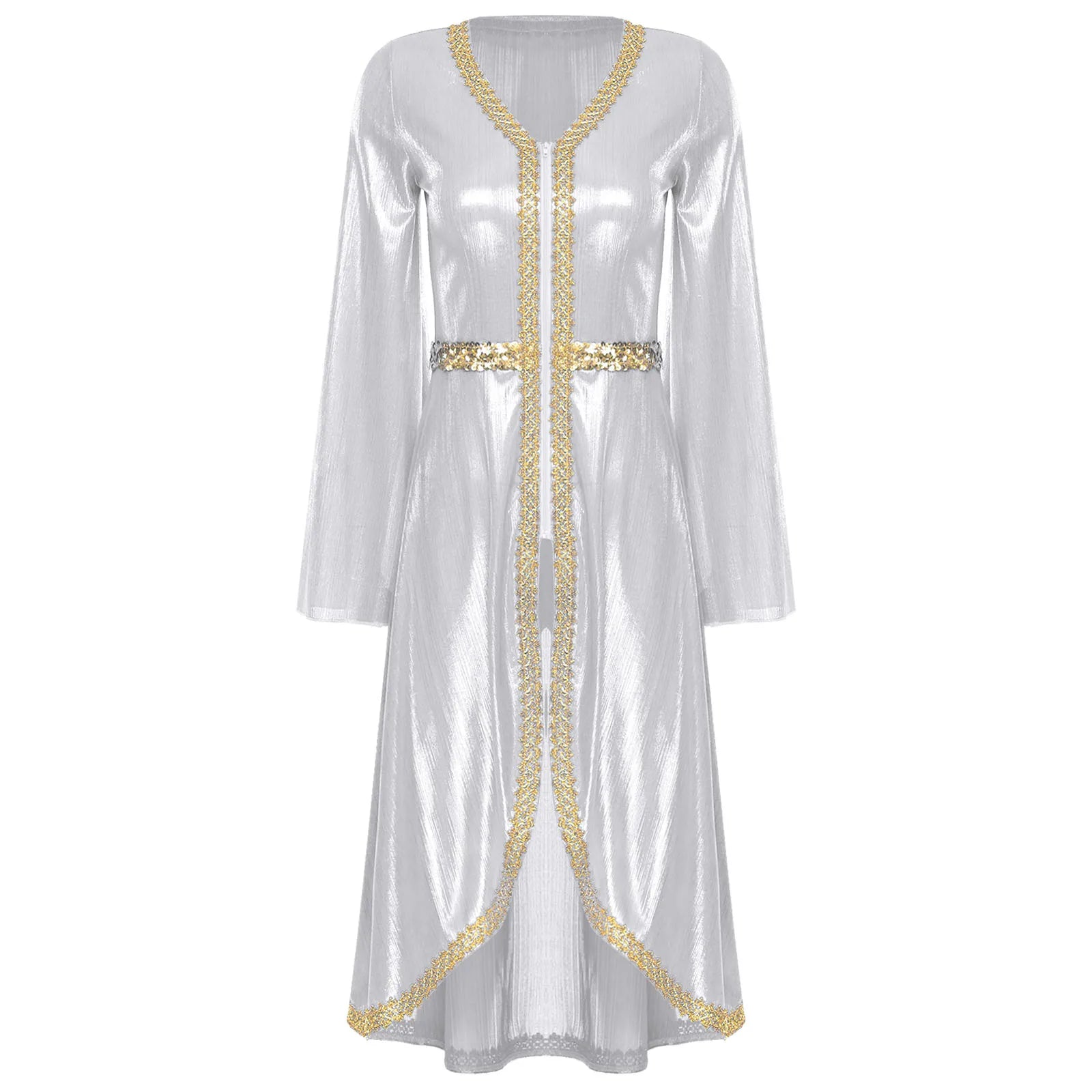 M&T Wear -  Embroidered High Waist Abaya Kaftan Dress
