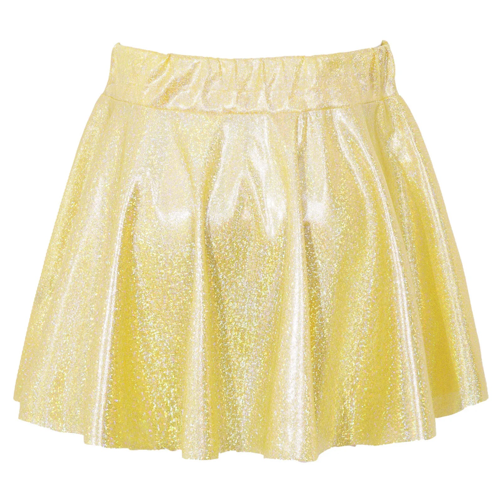 M&T Wear - Girls’ Shiny Metallic Pleated Dance Skirt