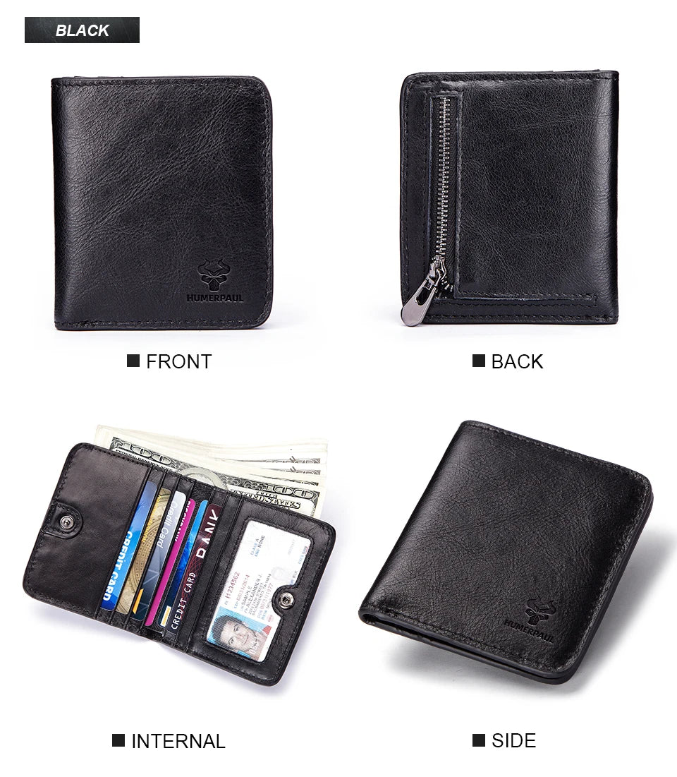 M&T Wear - Slim Cowhide Leather Wallet for Men