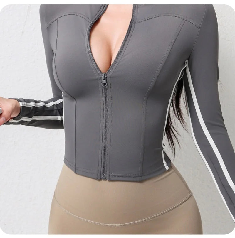 Cloud Hide Front Zipper Sports Jacket