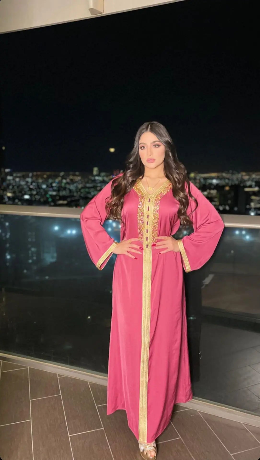 M&T Wear -  Eid Ramadan Mubarak Diamond Abaya Dress
