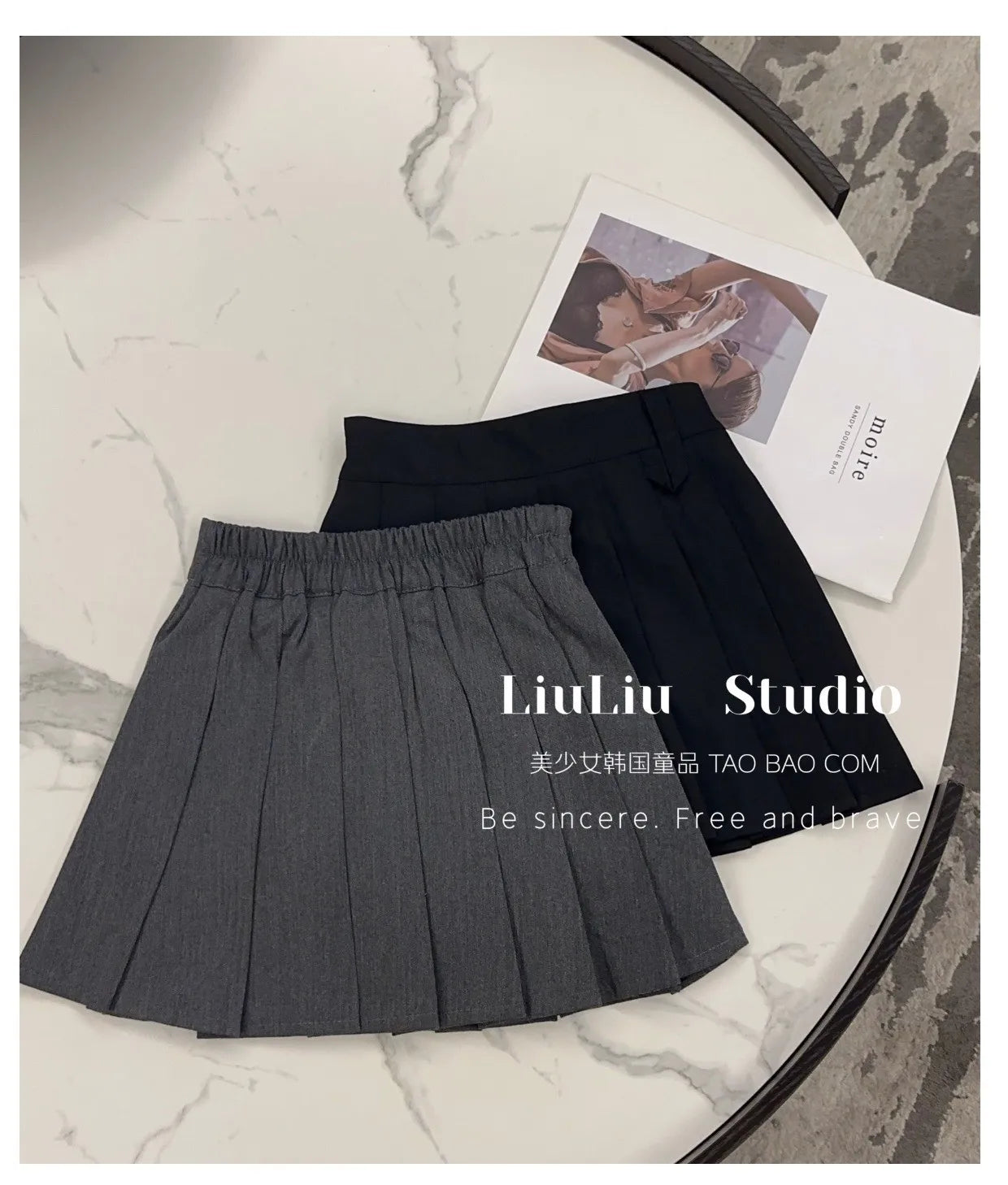 M&T Wear - Girls’ Korean Style JK Pleated Skirt