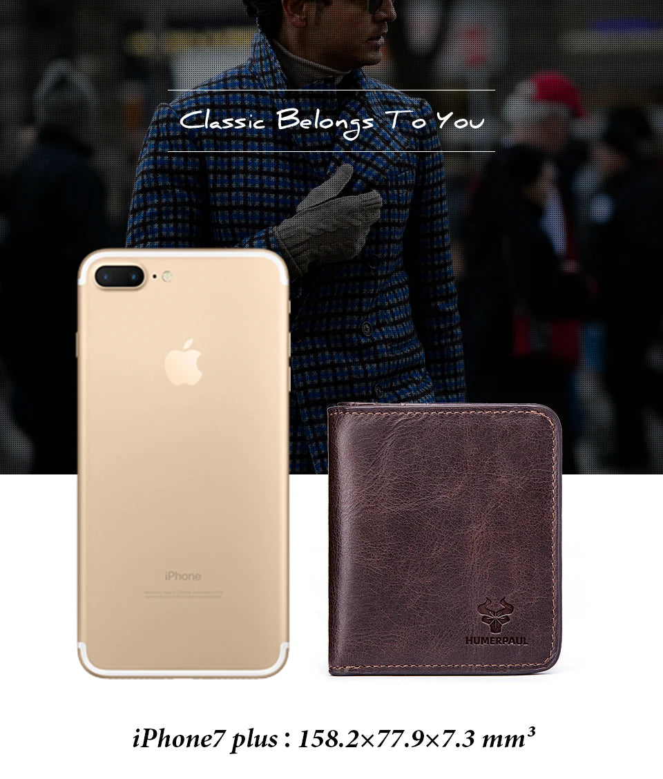 M&T Wear - Slim Cowhide Leather Wallet for Men