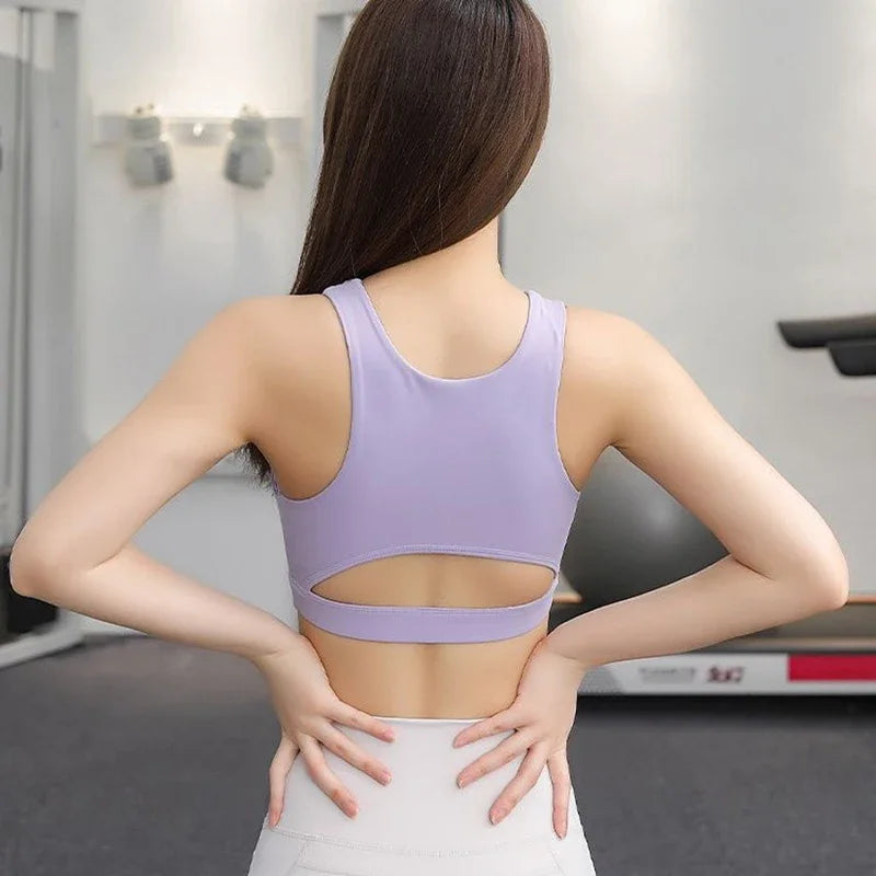 M&T Wear - Fitness Sports Bra Gym Woman Sexy Hollow Push Up High Impact Shockproof Underwear Naked Crop Top Mujer Workout Women'S Yoga Bra - M&T Wear