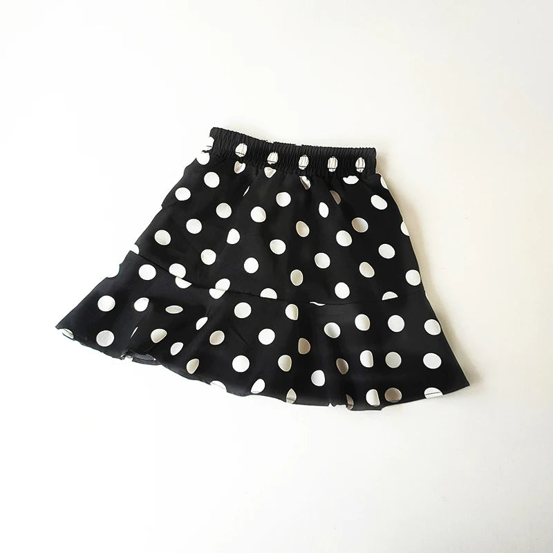M&T Wear - Girls’ Polka Dot Chiffon Ruffle Skirt