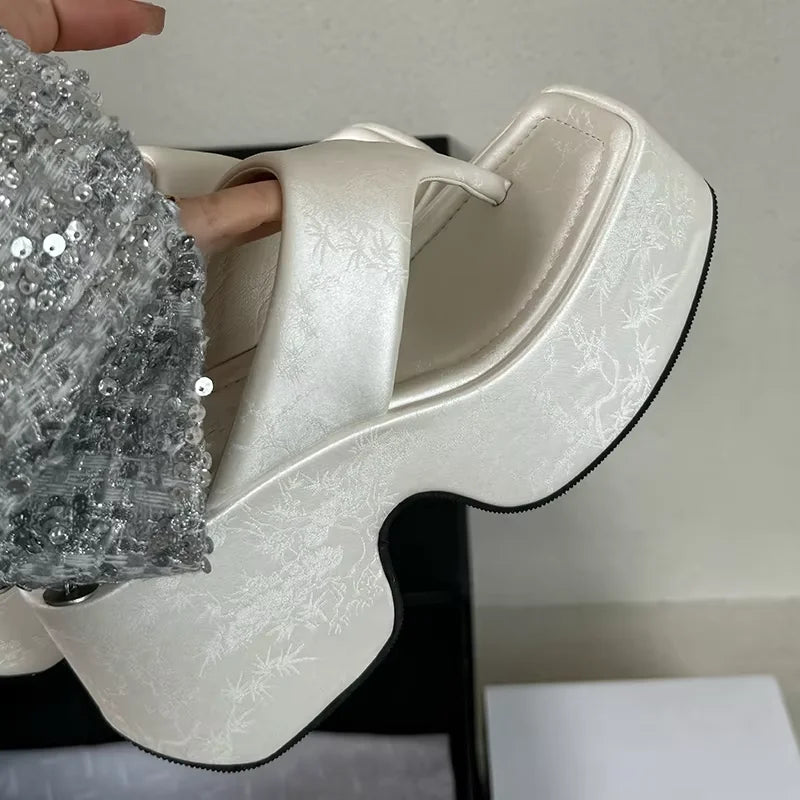 M&T Wear - Women's Korean Style Platform Wedge Slides