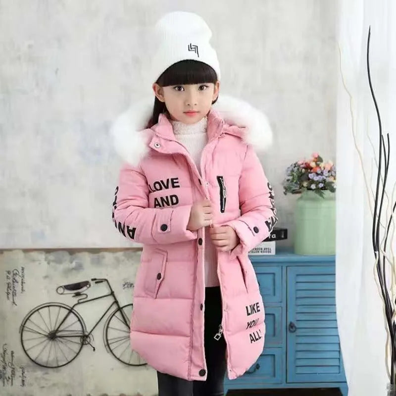 M&T Wear - Fur Hooded Girls Soft Coat