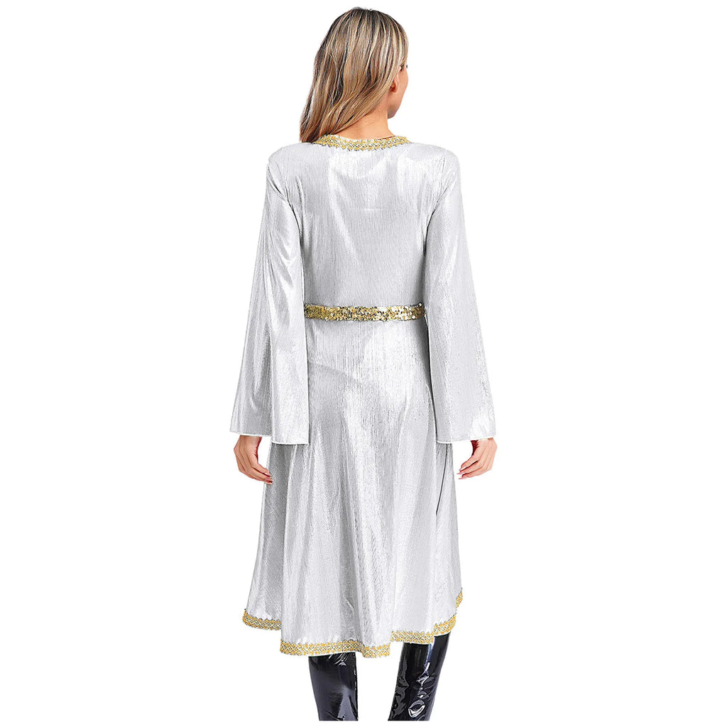 M&T Wear -  Embroidered High Waist Abaya Kaftan Dress