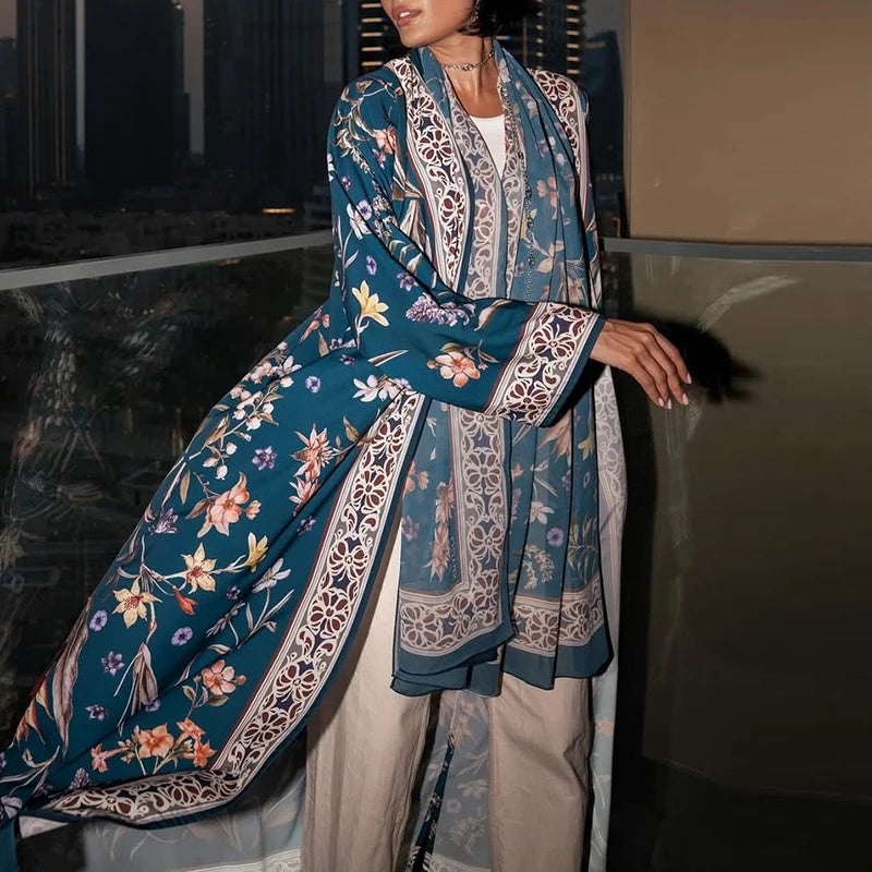 M&T Wear –  Traditional Women’s Long Open-Front Cardigan