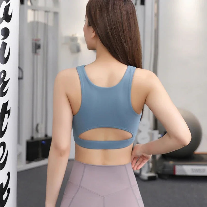 M&T Wear - Fitness Sports Bra Gym Woman Sexy Hollow Push Up High Impact Shockproof Underwear Naked Crop Top Mujer Workout Women'S Yoga Bra - M&T Wear