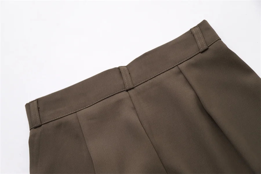 High-Waist Professional Wide-Leg Trousers