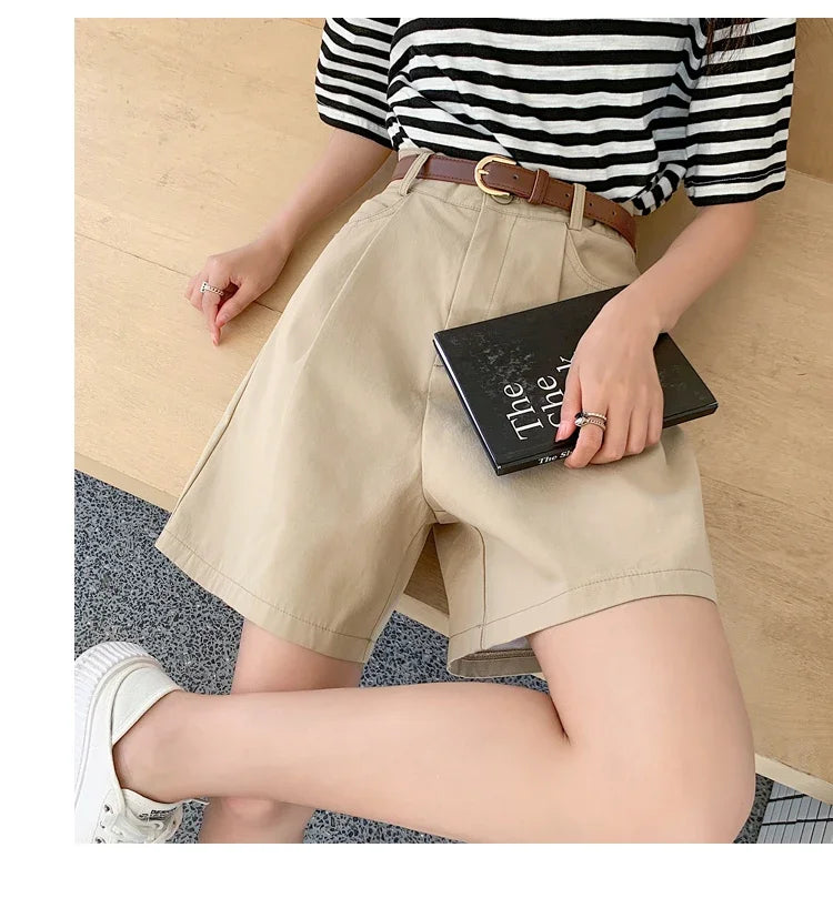 Cotton-Linen Utility Shorts