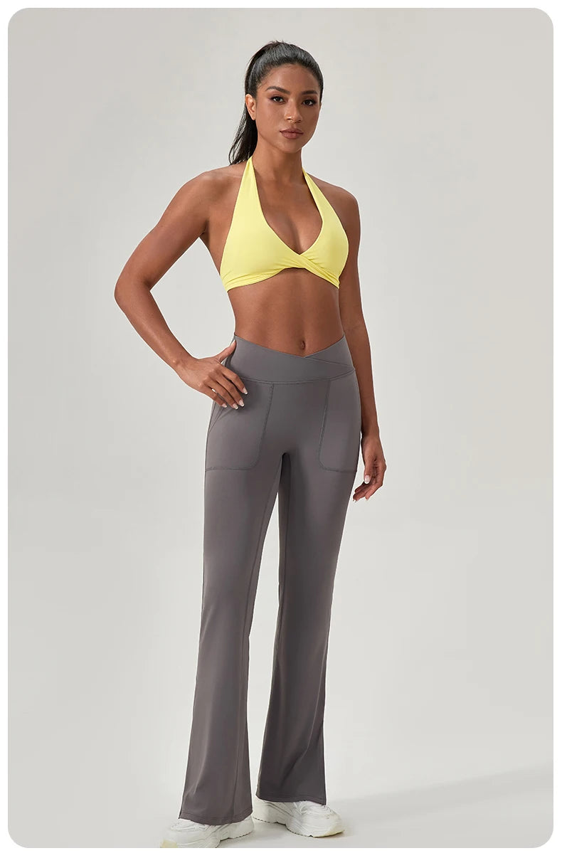 M&T Wear - Sports Yoga Bra for Women Halter Neck with Stylish Back Design Sexy Gym Bra for Running Fitness Sports Bras - M&T Wear