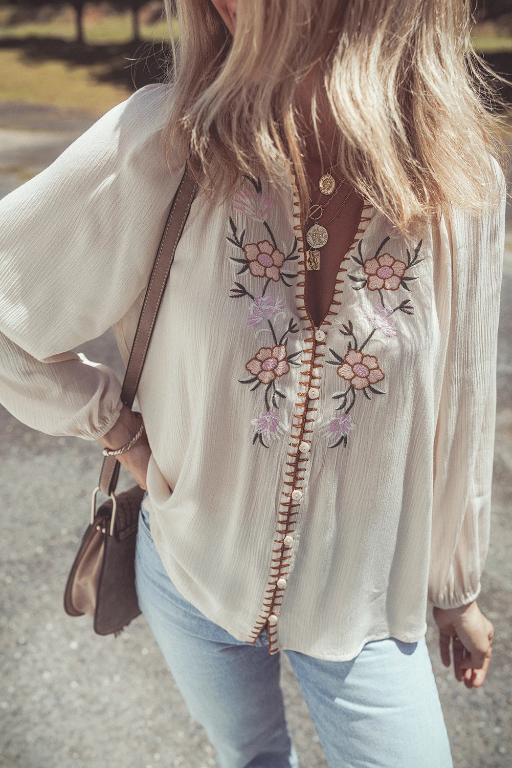 Boho Embroidery Blouse