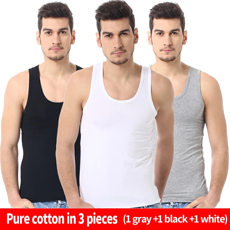 M&T Wear - Men's Pure Cotton Slim Fit Fitness Vest