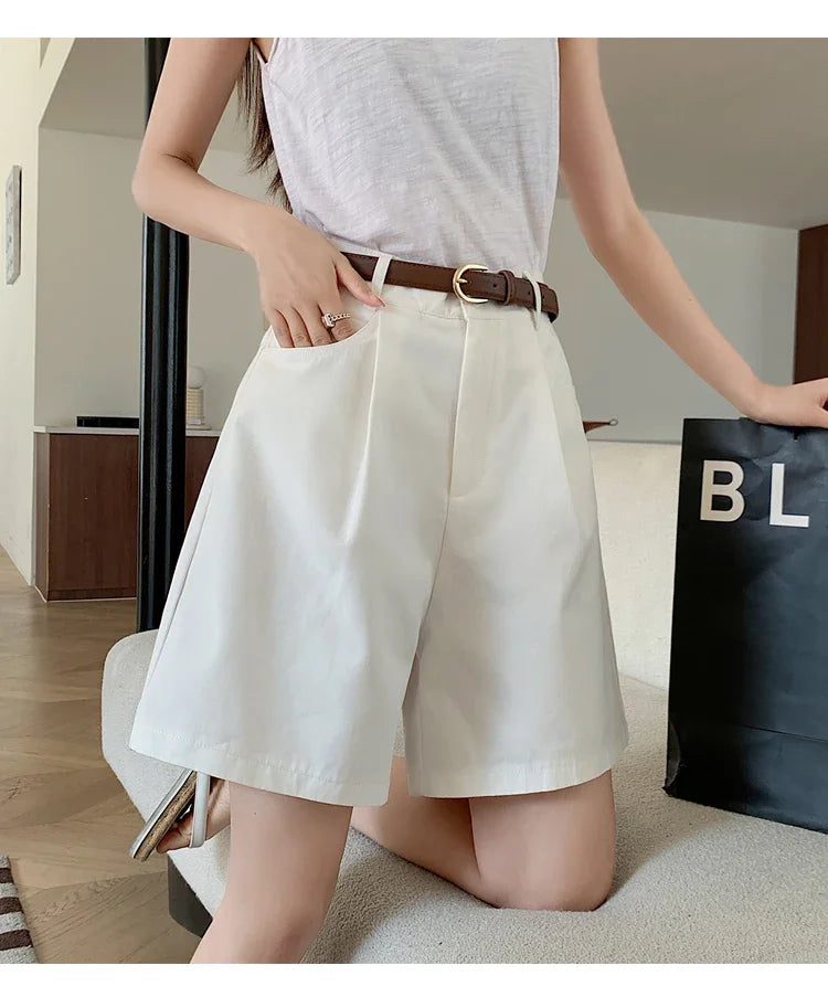 Cotton-Linen Utility Shorts