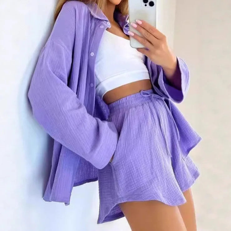 M&T Wear - Elegant Two-Piece Casual Short Set