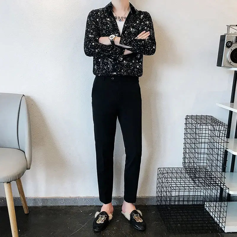 M&T Wear - Man Shirt Black Funny With Print Graphic Printed Shirts - M&T Wear